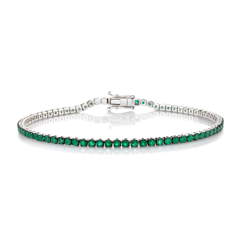 READY TO SHIP EMERALD SINGLE LINE THREAD BRACELET