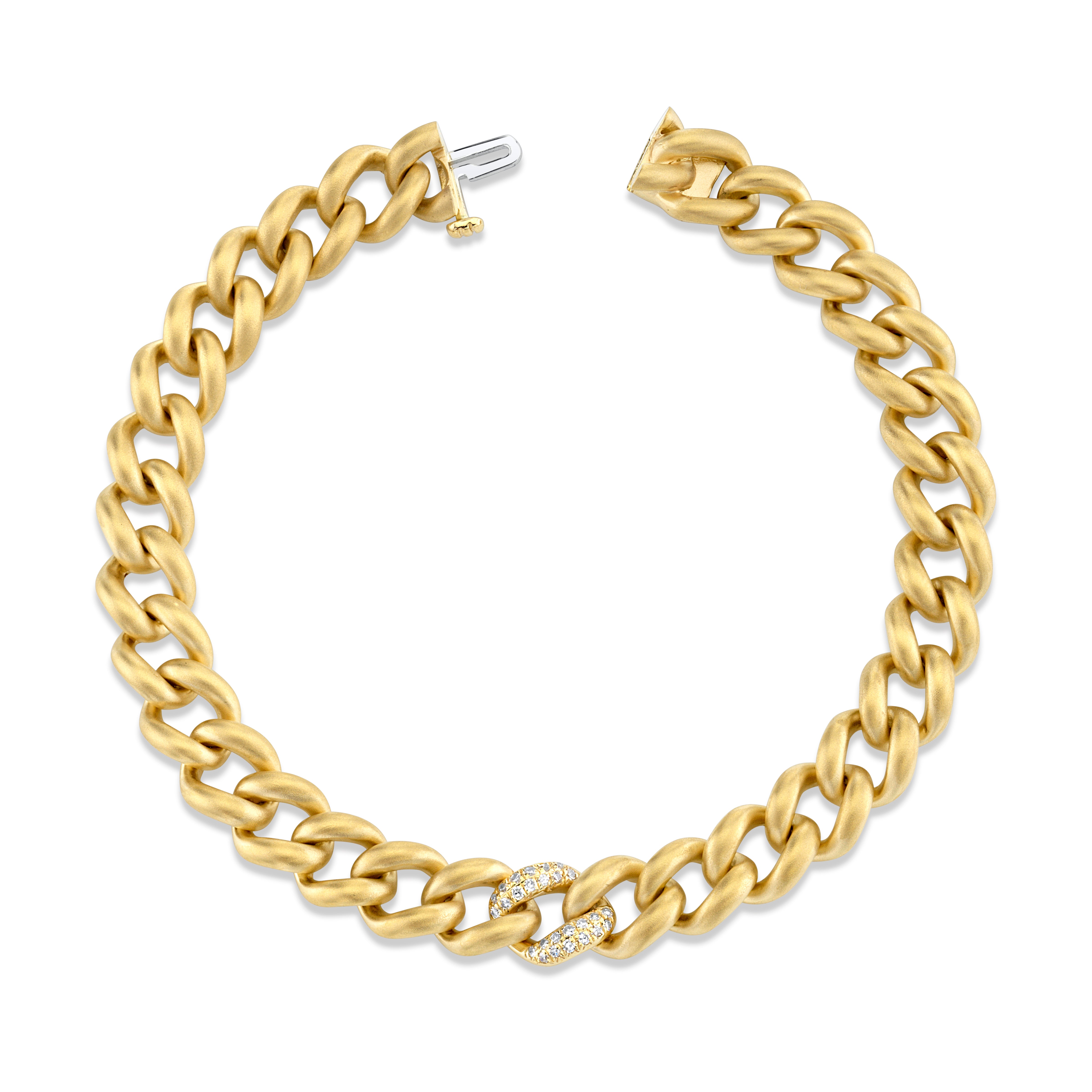 READY TO SHIP DIAMOND MATTE MEDIUM LINK BRACELET