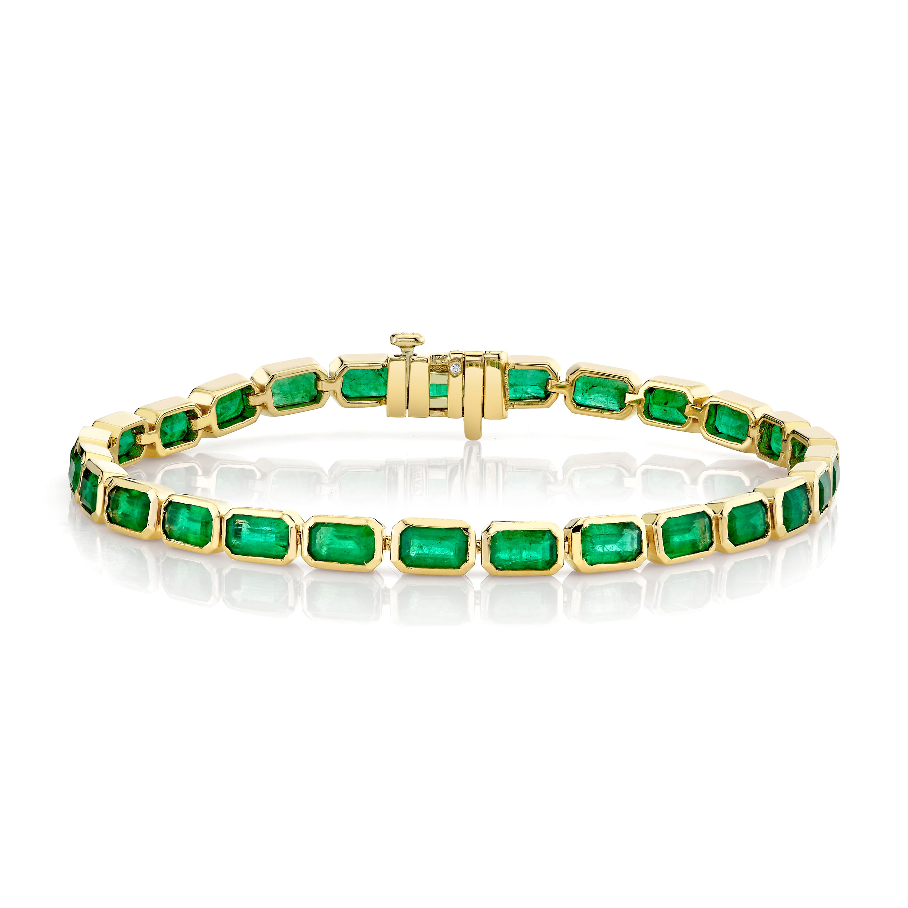 READY TO SHIP EMERALD EAST WEST TENNIS BRACELET