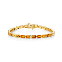 READY TO SHIP YELLOW SAPPHIRE & CITRINE EAST WEST TENNIS BRACELET