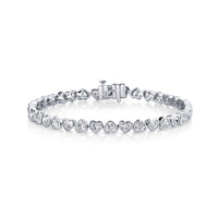 DIAMOND BEZEL MINI HEART TENNIS BRACELET