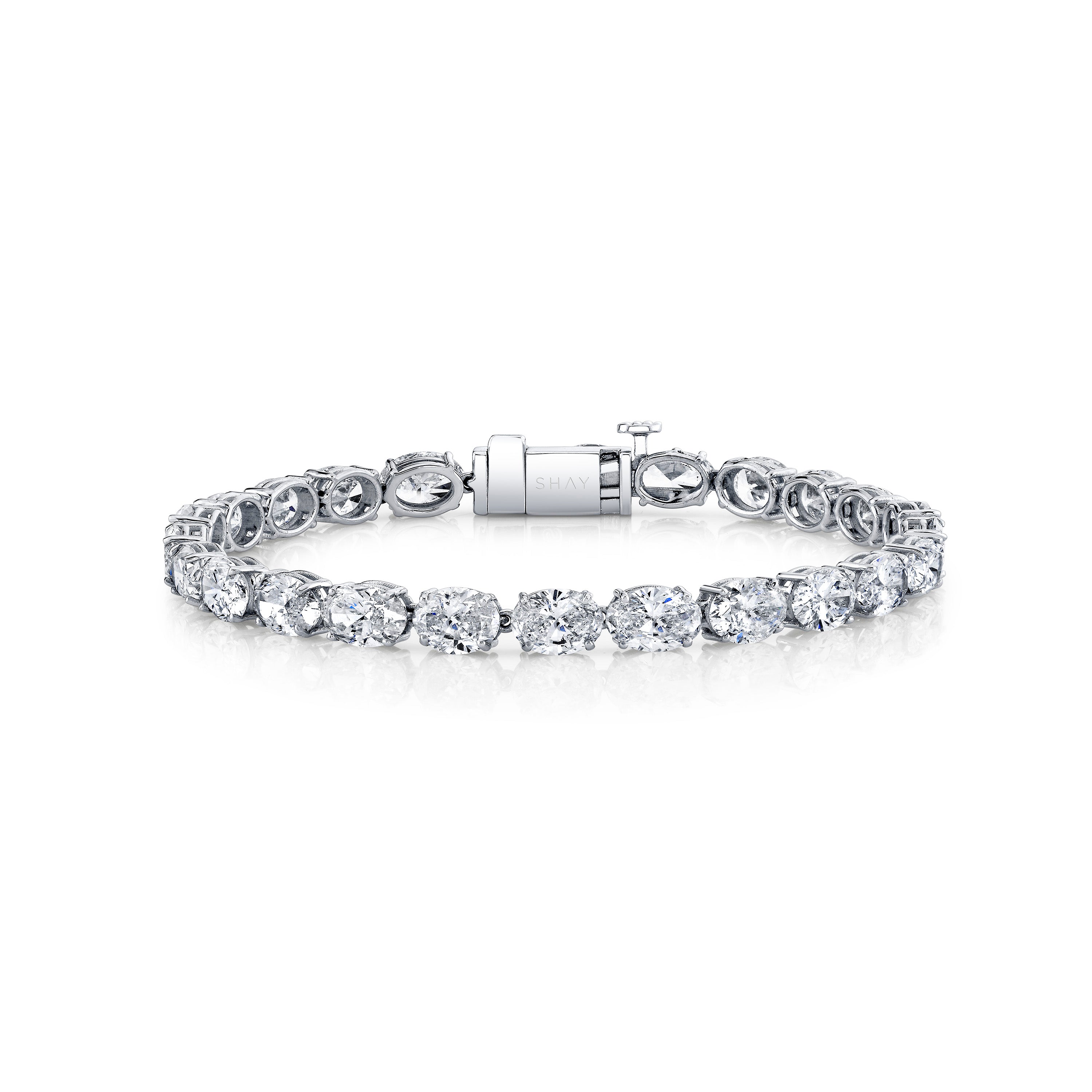 DIAMOND EAST WEST OVAL TENNIS BRACELET