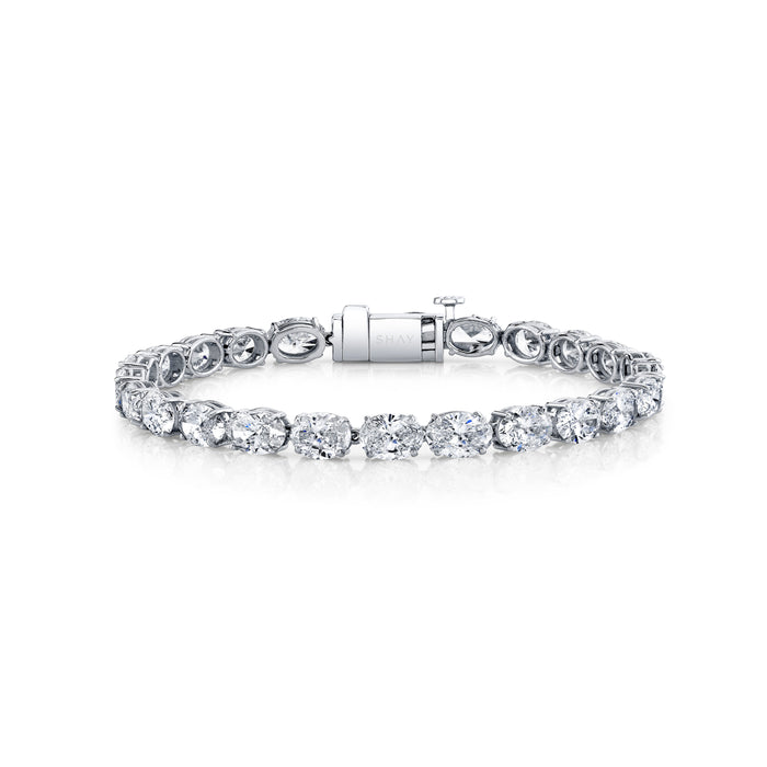 DIAMOND EAST WEST OVAL TENNIS BRACELET