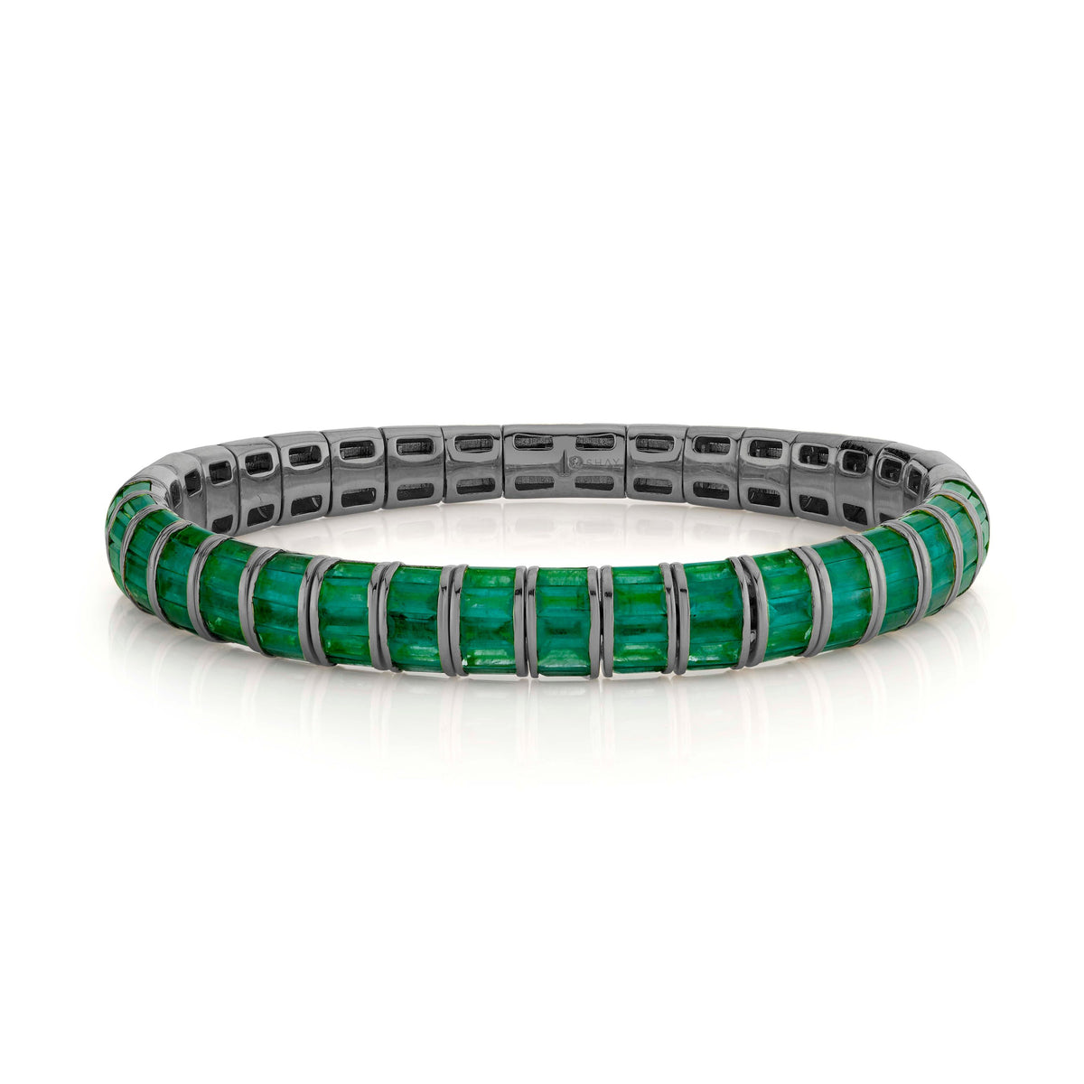 EMERALD BAGUETTE STRETCH BRACELET