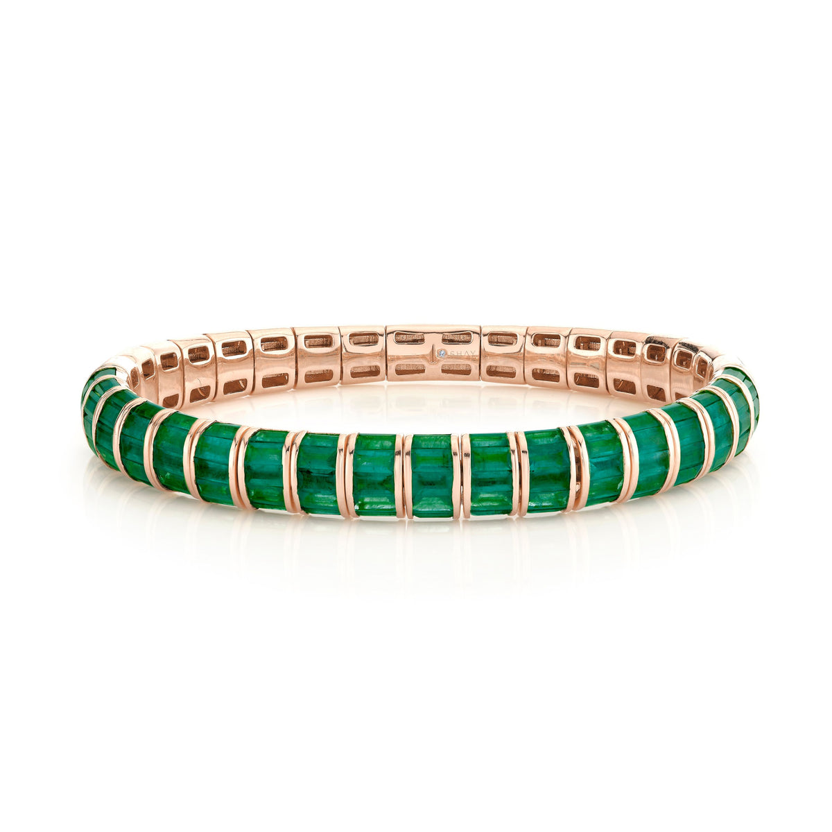 EMERALD BAGUETTE STRETCH BRACELET