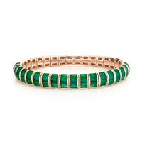 EMERALD BAGUETTE STRETCH BRACELET
