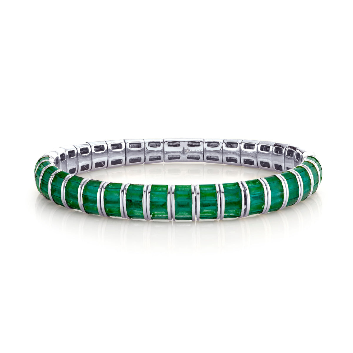 EMERALD BAGUETTE STRETCH BRACELET