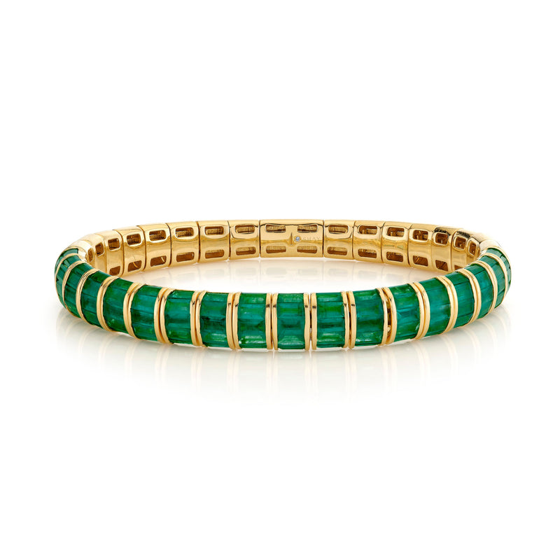 EMERALD BAGUETTE STRETCH BRACELET