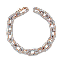 READY TO SHIP DIAMOND PAVE CABLE LINK BRACELET