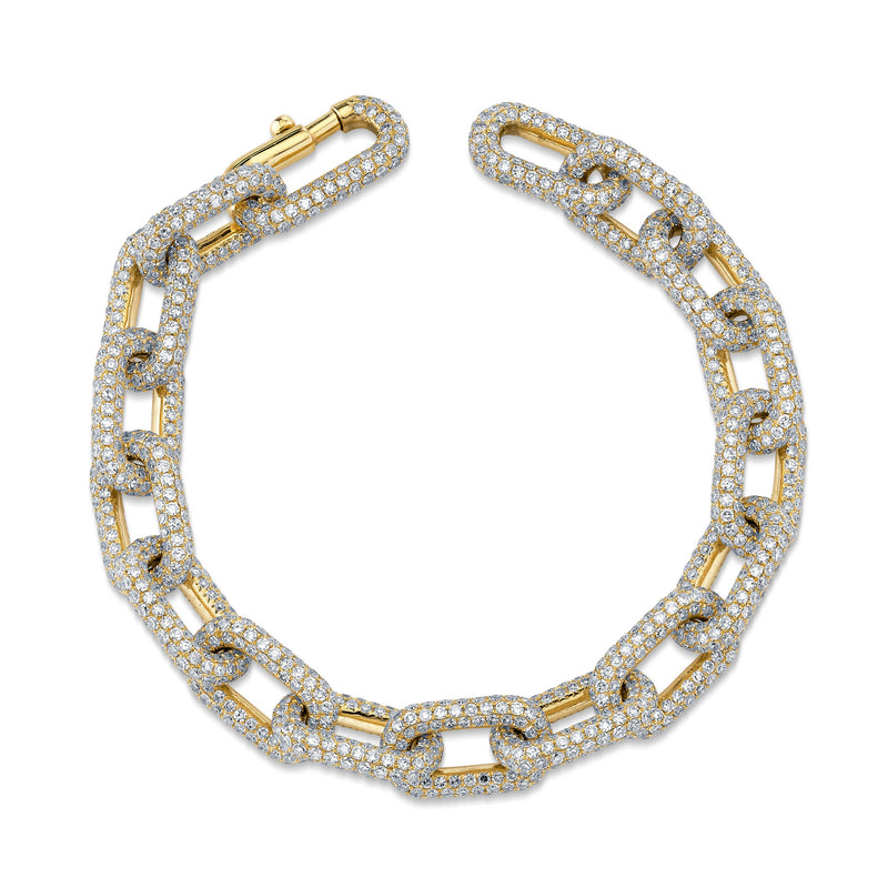 READY TO SHIP DIAMOND PAVE CABLE LINK BRACELET