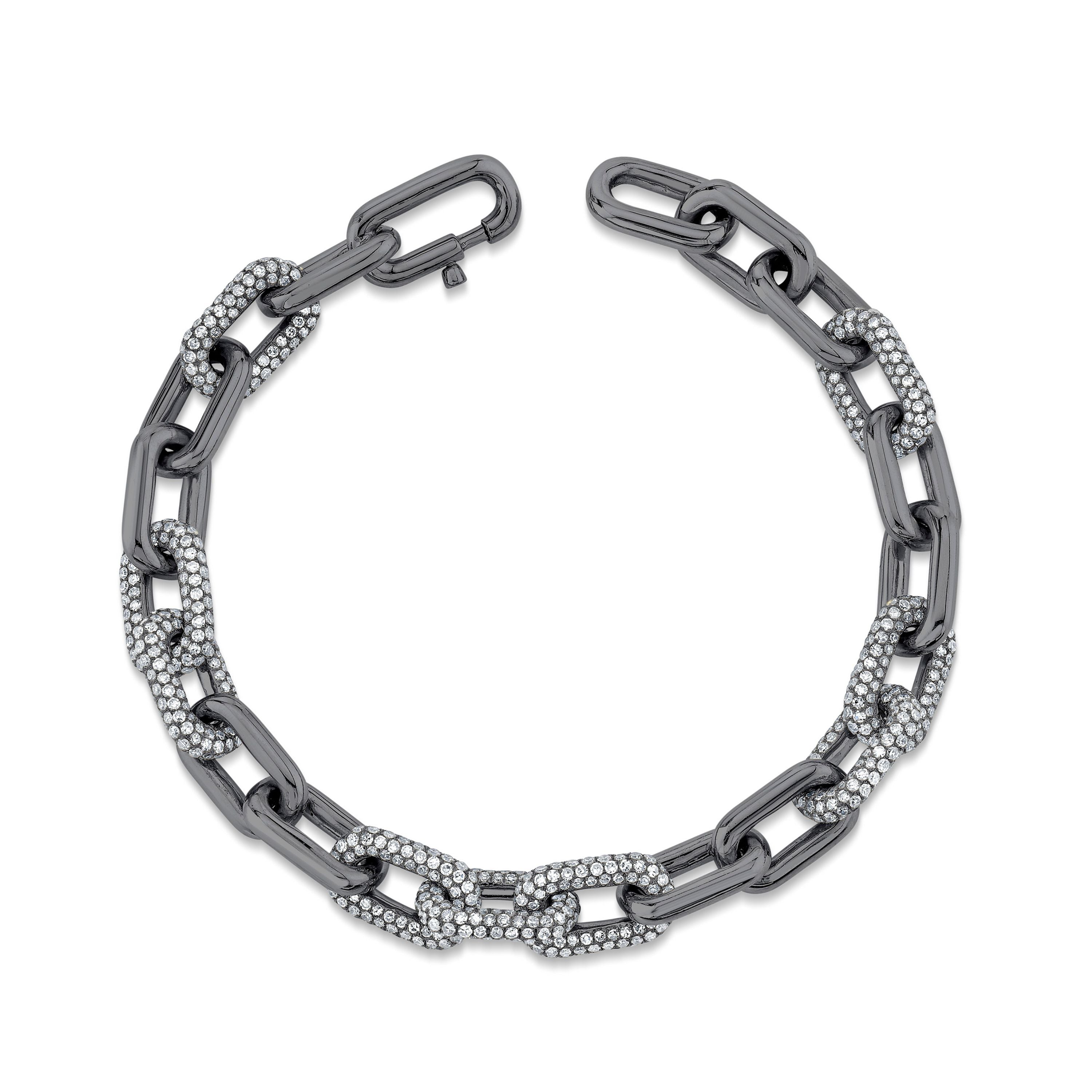 DIAMOND PAVE ALTERNATING CABLE LINK BRACELET – SHAY JEWELRY