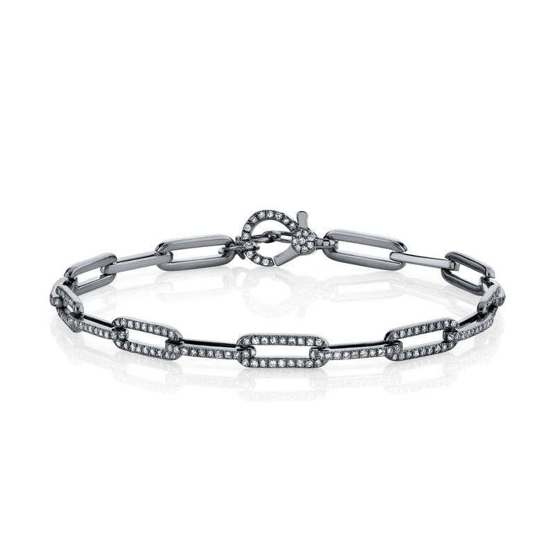 DIAMOND PAVE FLAT CABLE LINK BRACELET