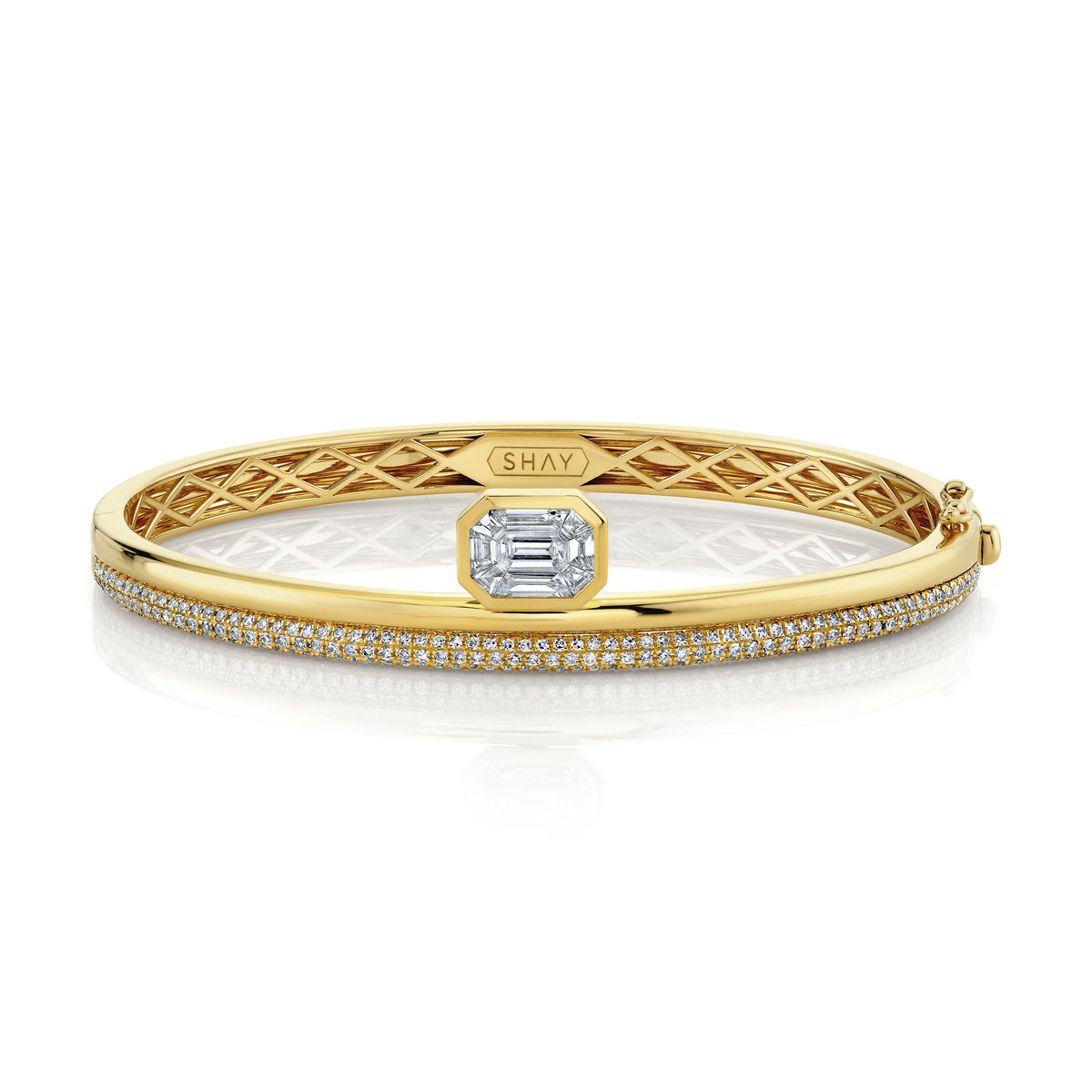 READY TO SHIP DIAMOND FLOATING BEZEL BANGLE