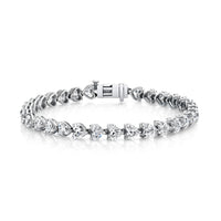 DIAMOND HEART TENNIS BRACELET