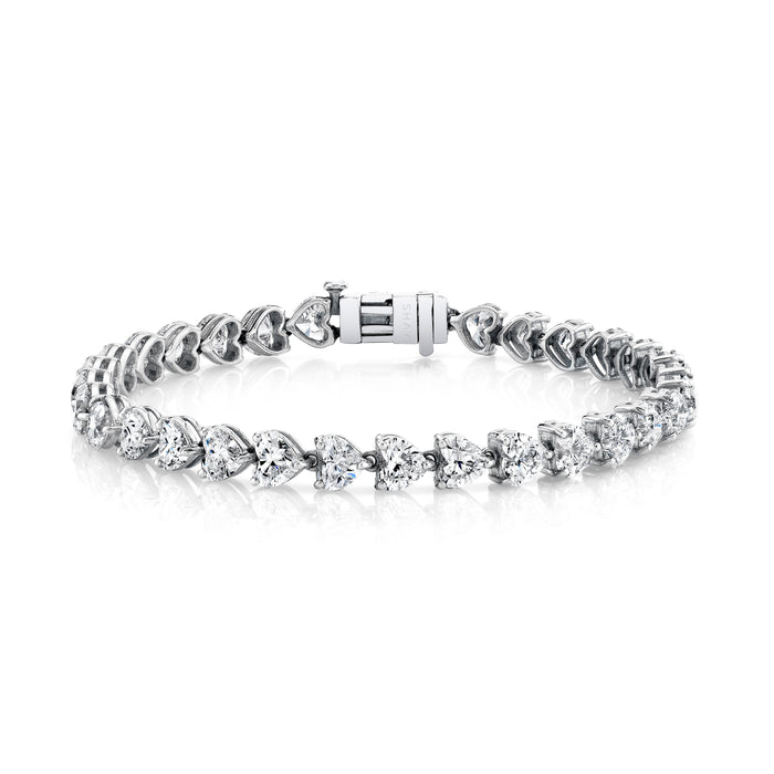 READY TO SHIP DIAMOND HEARTS TENNIS BRACELET