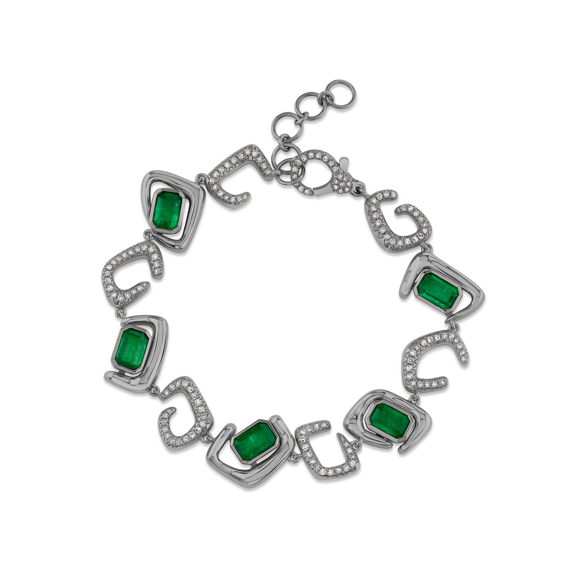 EMERALD & DIAMOND ZAR BRACELET