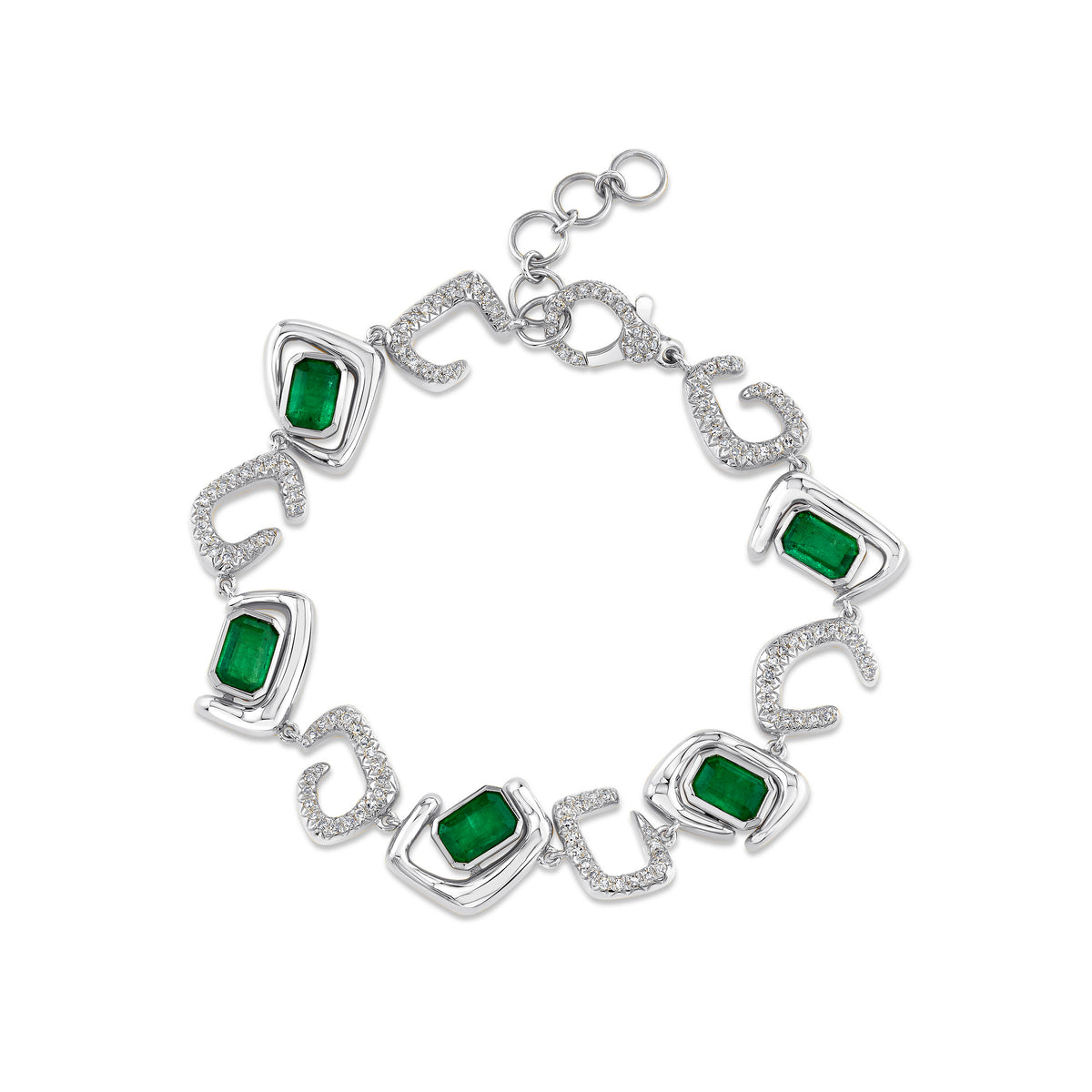 EMERALD & DIAMOND ZAR BRACELET