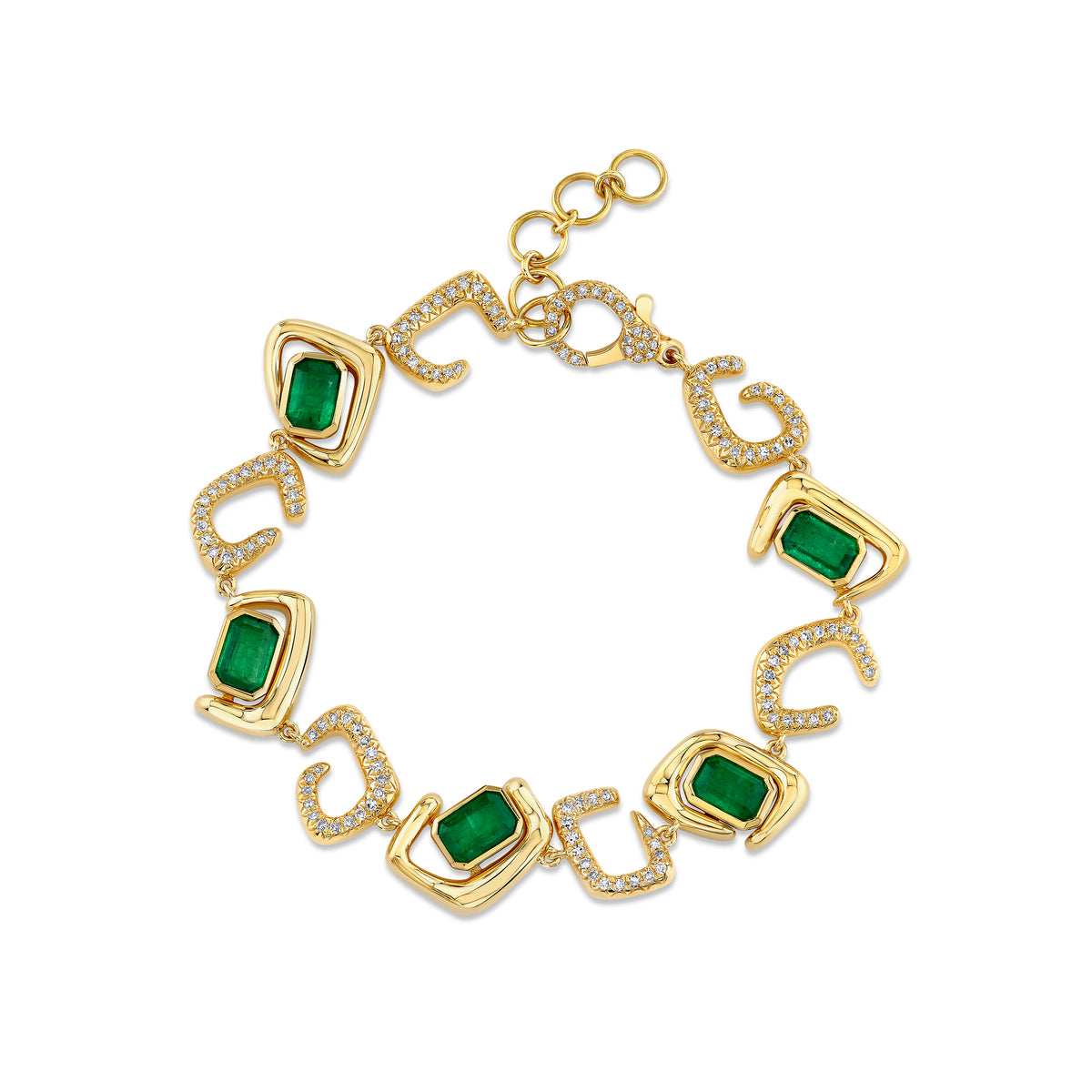EMERALD & DIAMOND ZAR BRACELET