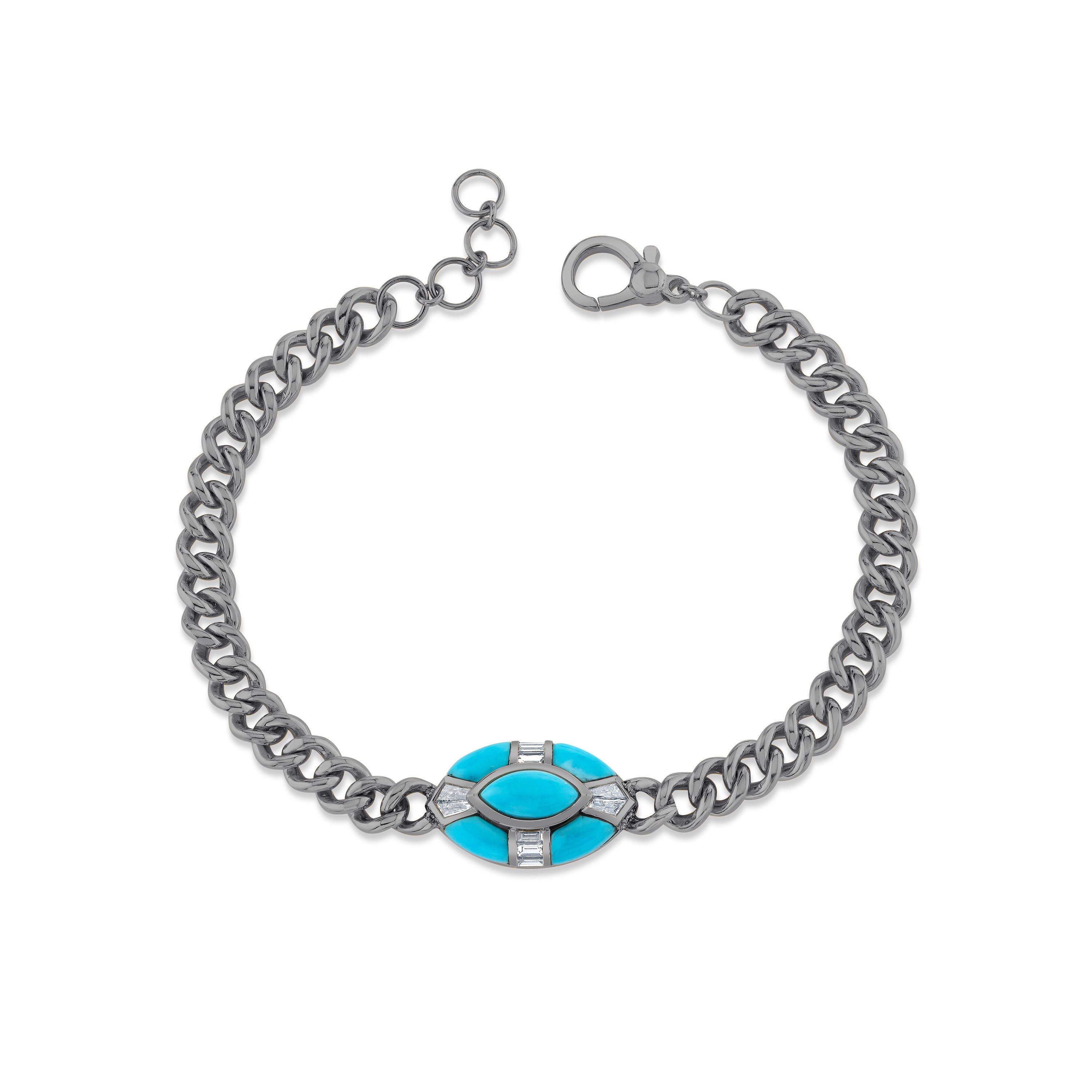 TURQUOISE & DIAMOND RIVIERA BRACELET