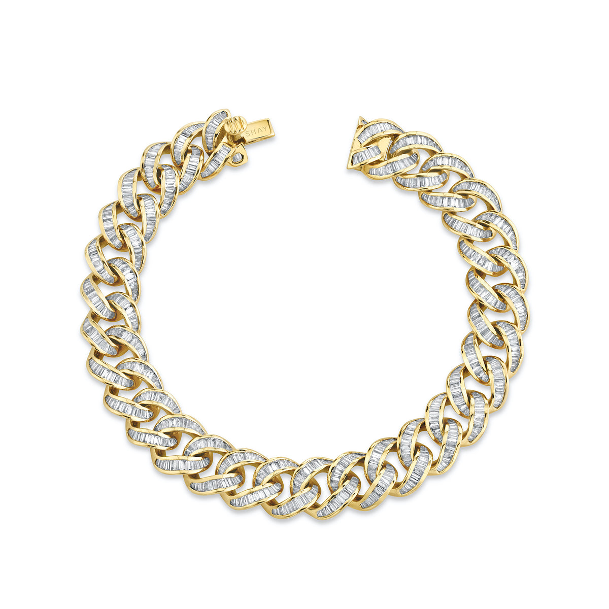 READY TO SHIP DIAMOND BAGUETTE ESSENTIAL LINK BRACELET