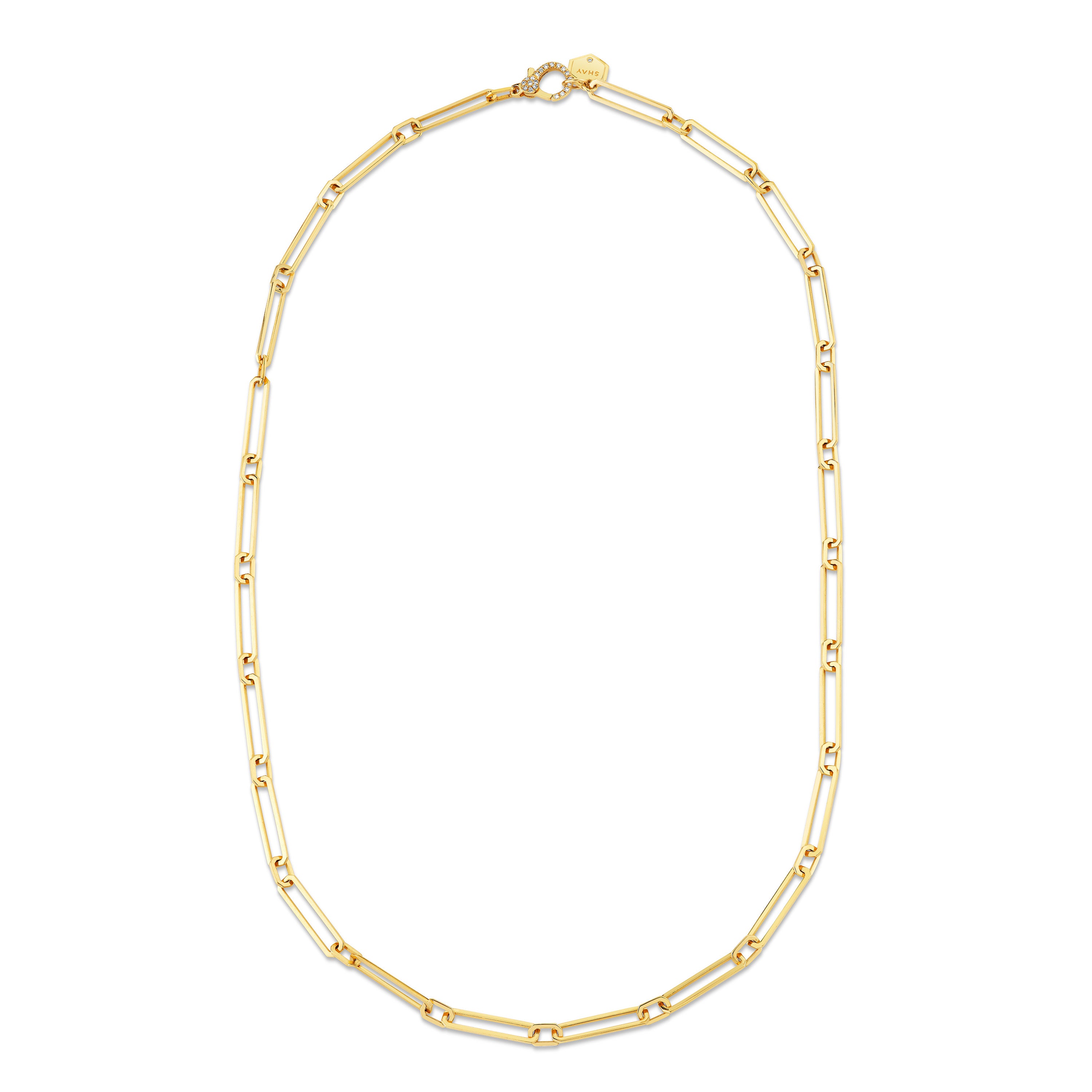SOLID GOLD PAPER CLIP CHAIN