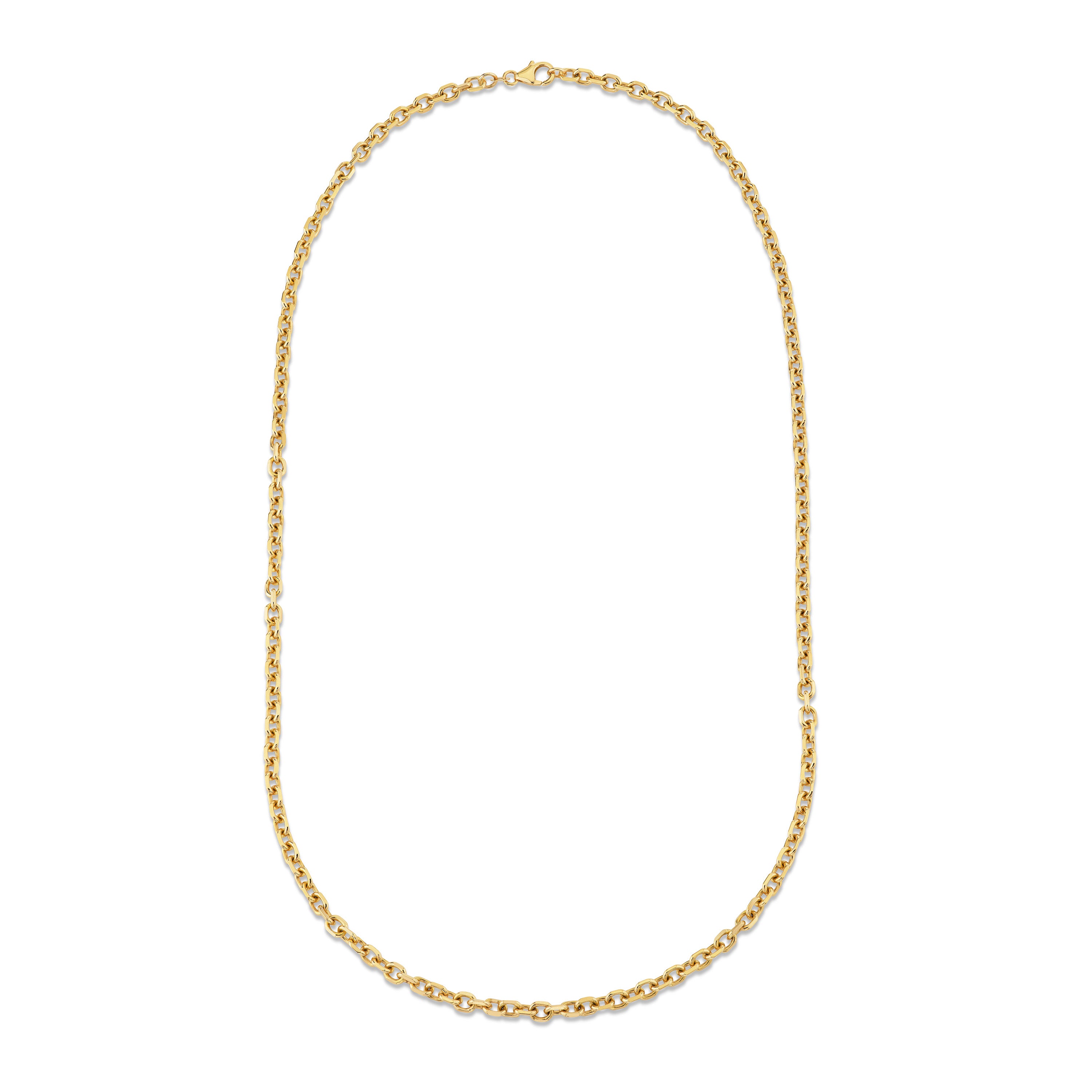 SOLID GOLD HAMMERED CHAIN