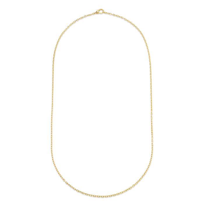 MEN'S SOLID GOLD OVAL LINK CHAIN