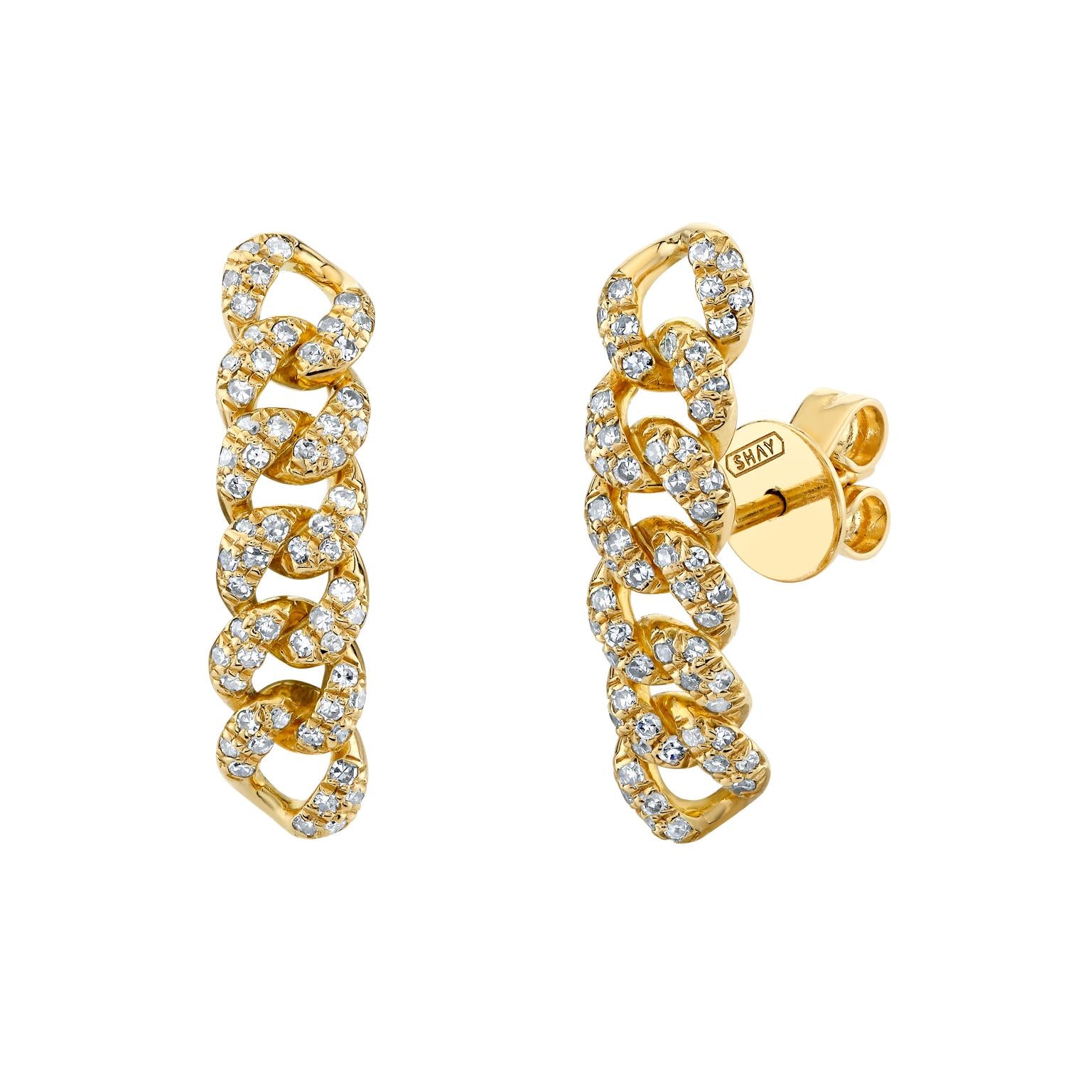 READY TO SHIP DIAMOND SIX LINK STUDS