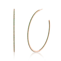 EMERALD PAVE XL HOOPS