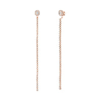 DIAMOND 2 IN 1 STICK BEZEL EAR JACKET & STUDS