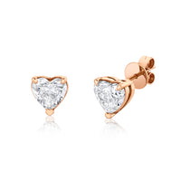 READY TO SHIP DIAMOND HEART STUDS