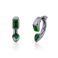 EMERALD BYPASS EARRINGS