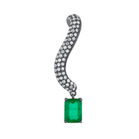 EMERALD & DIAMOND PAVE EAR CRAWLER