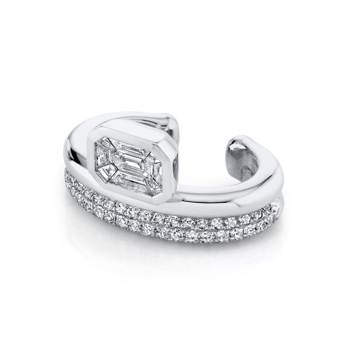 READY TO SHIP DIAMOND FLOATING BEZEL EAR CUFF