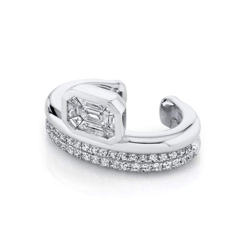 READY TO SHIP DIAMOND FLOATING BEZEL EAR CUFF