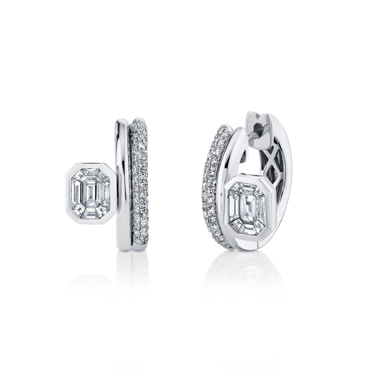 READY TO SHIP DIAMOND FLOATING BEZEL HUGGIES
