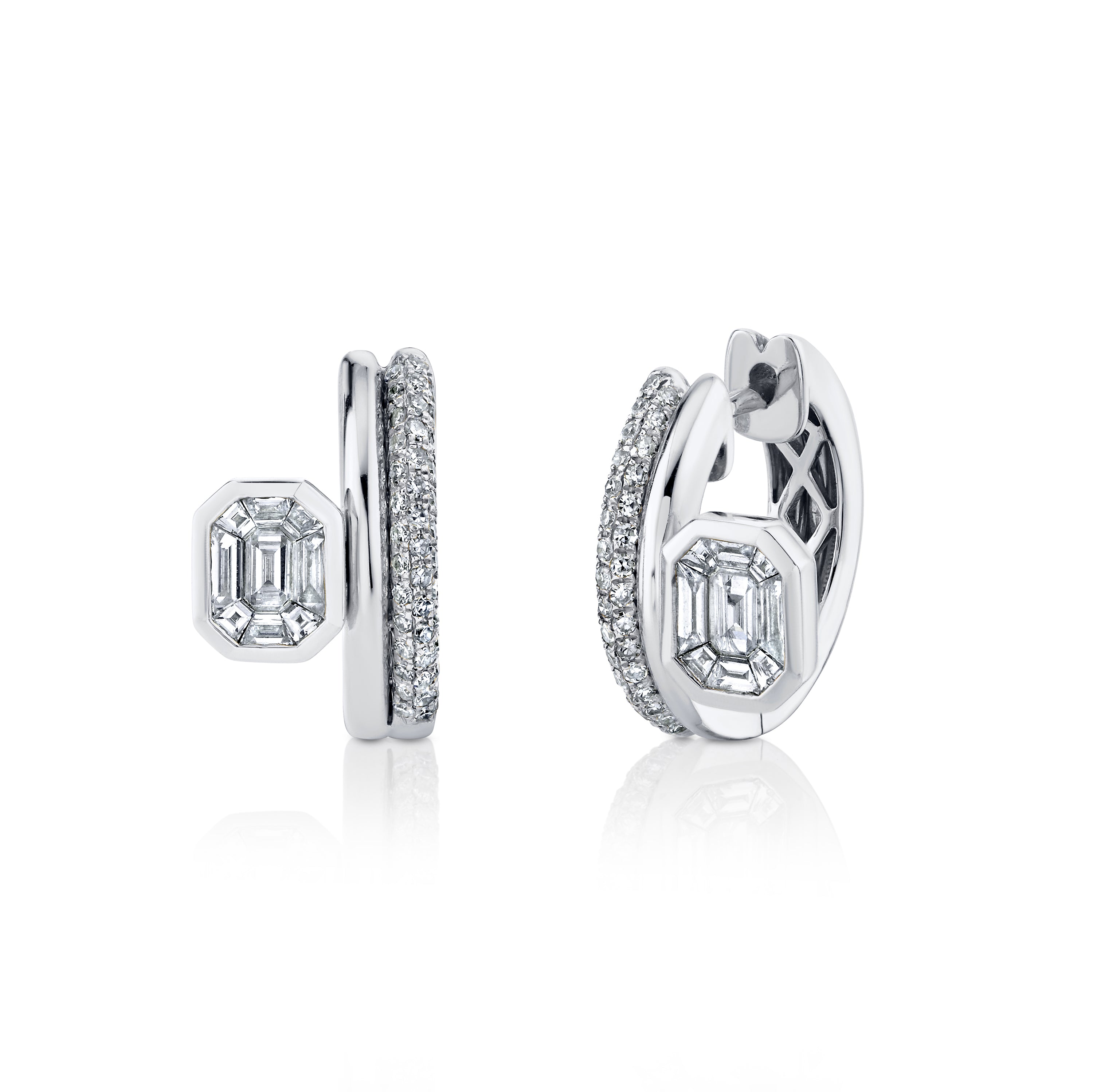 READY TO SHIP DIAMOND FLOATING BEZEL HUGGIES