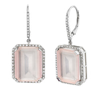 READY TO SHIP LIGHT PINK CRYSTAL PORTRAIT EARRINGS