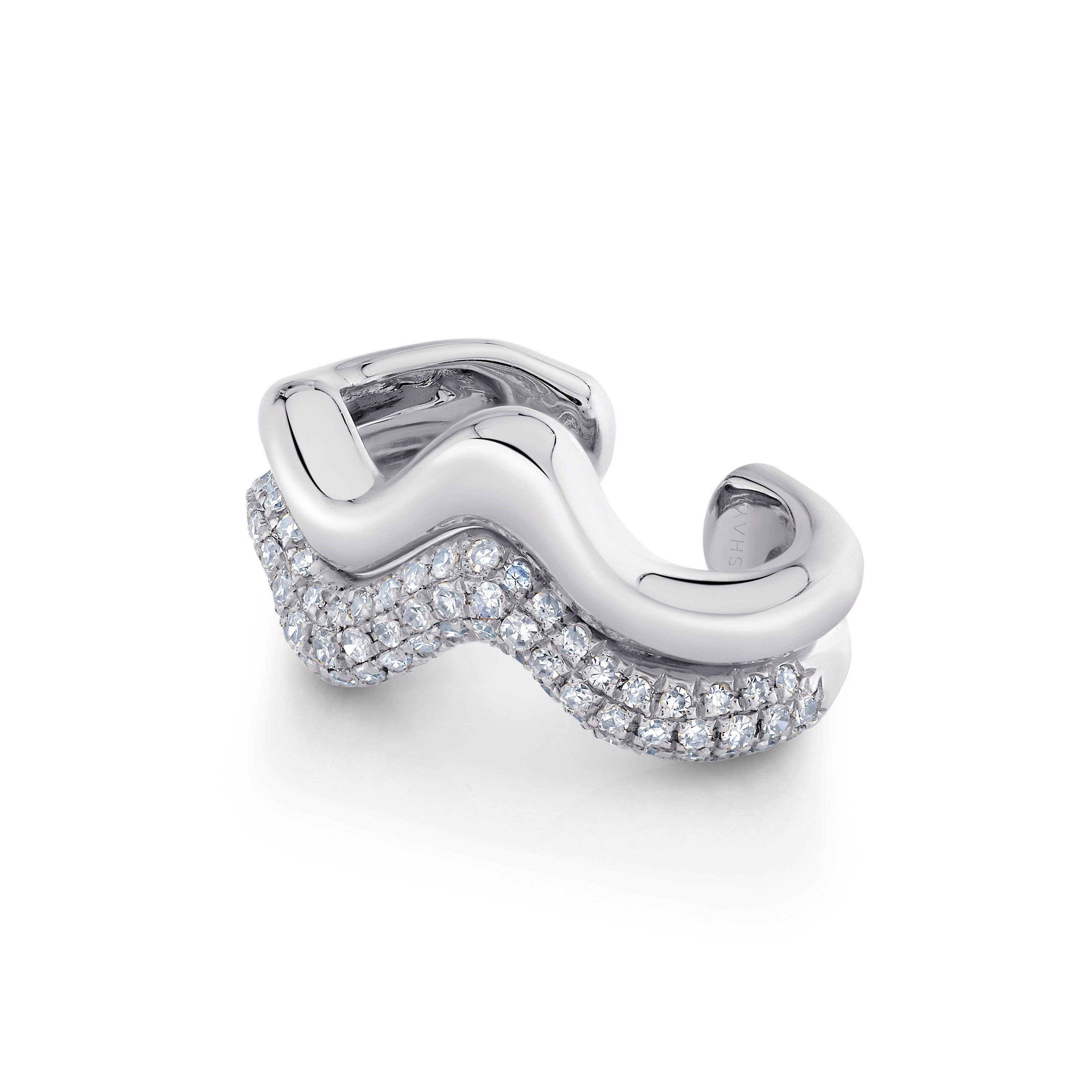 DIAMOND WAVE EAR CUFF