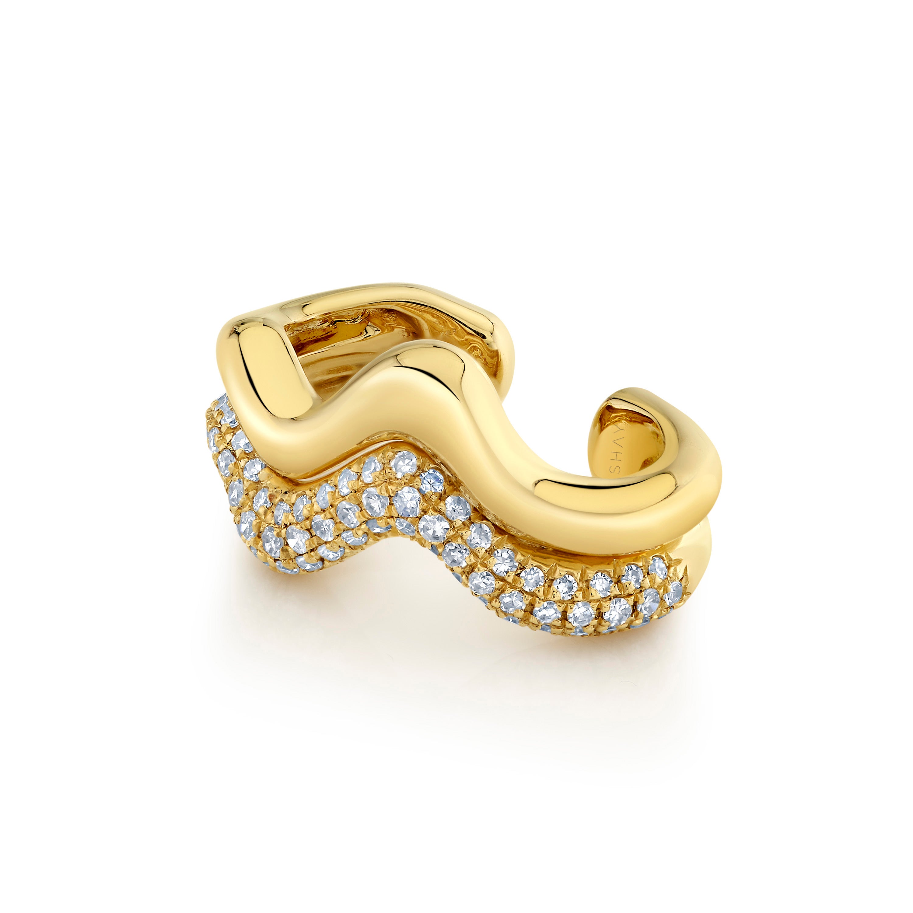 READY TO SHIP DIAMOND WAVE EAR CUFF