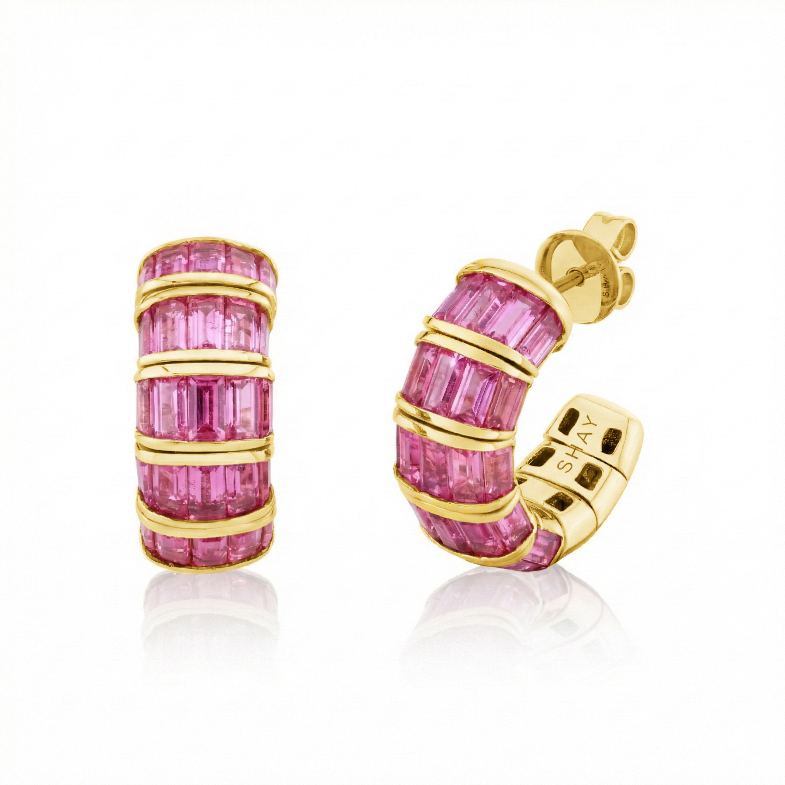 PINK SAPPHIRE BAGUETTE HUGGIES