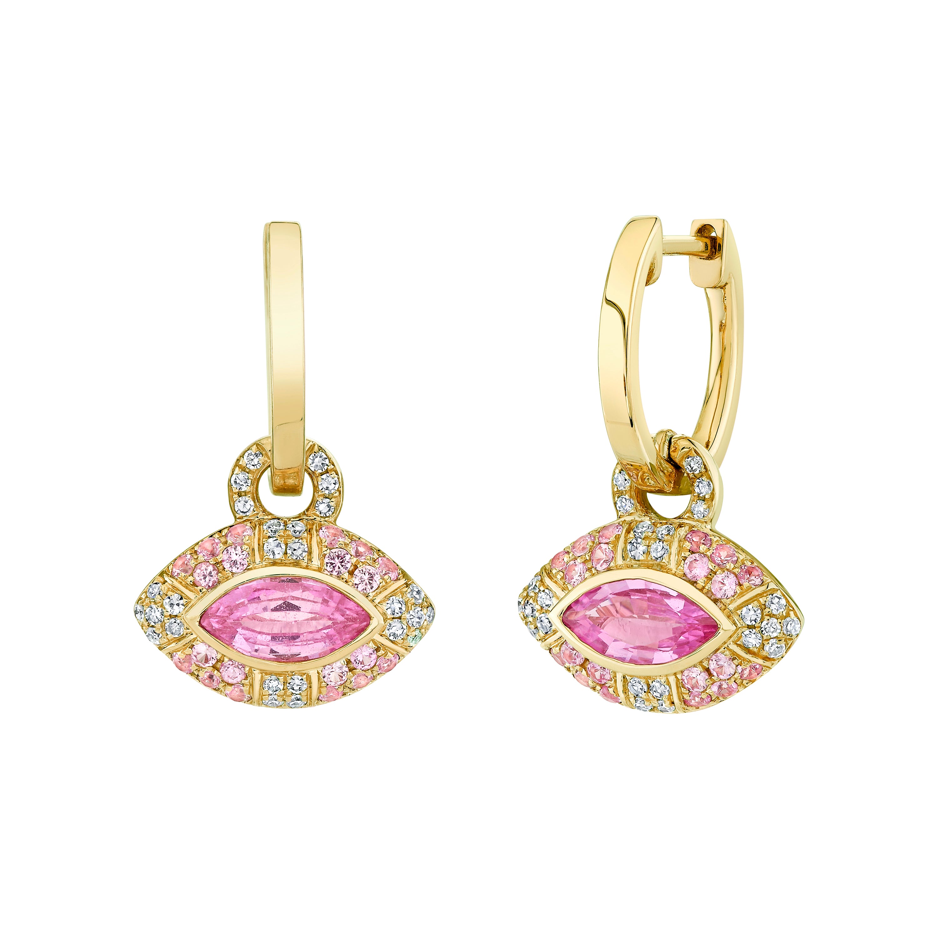 PINK SAPPHIRE & DIAMOND RIVIERA PETITE HUGGIES
