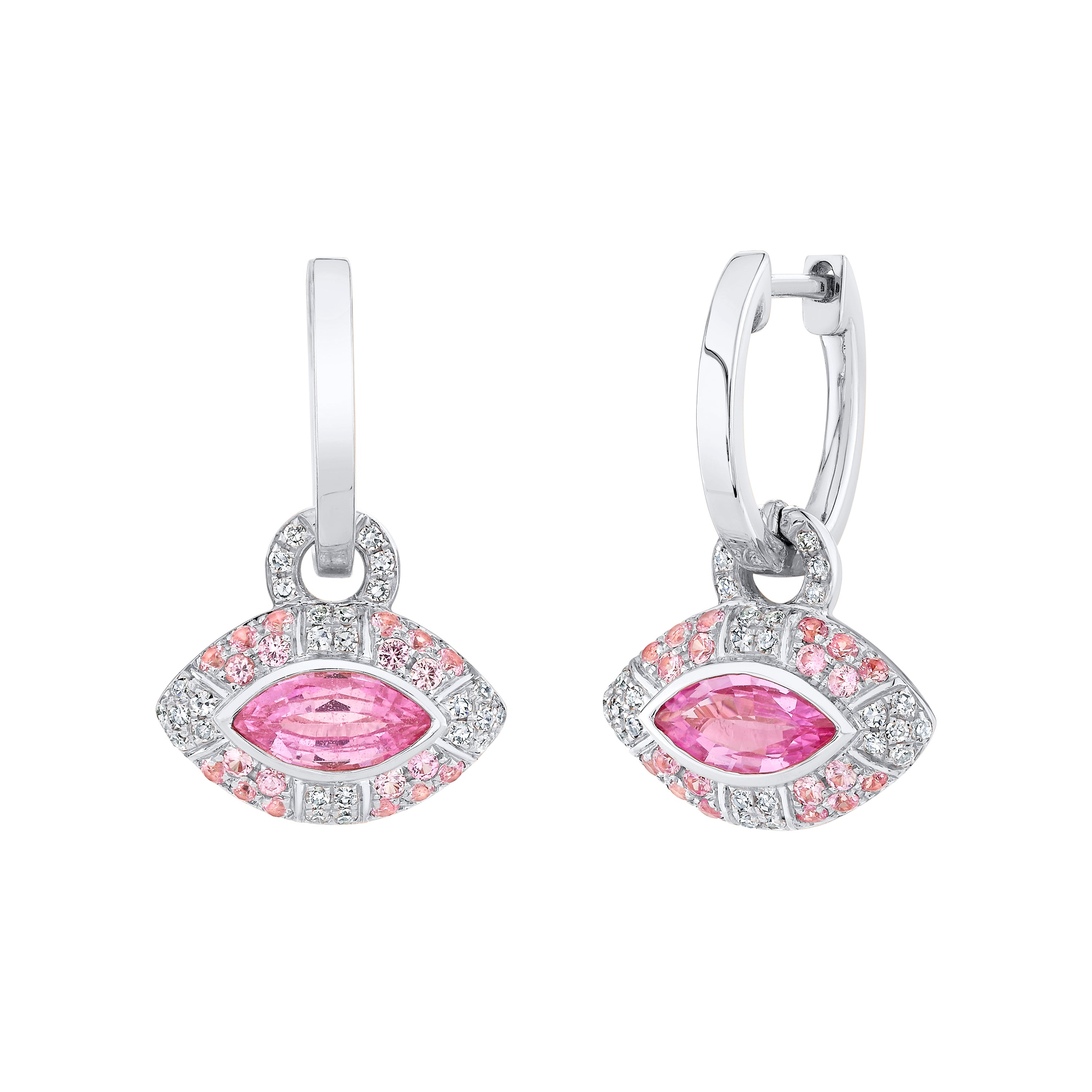 PINK SAPPHIRE & DIAMOND RIVIERA PETITE HUGGIES