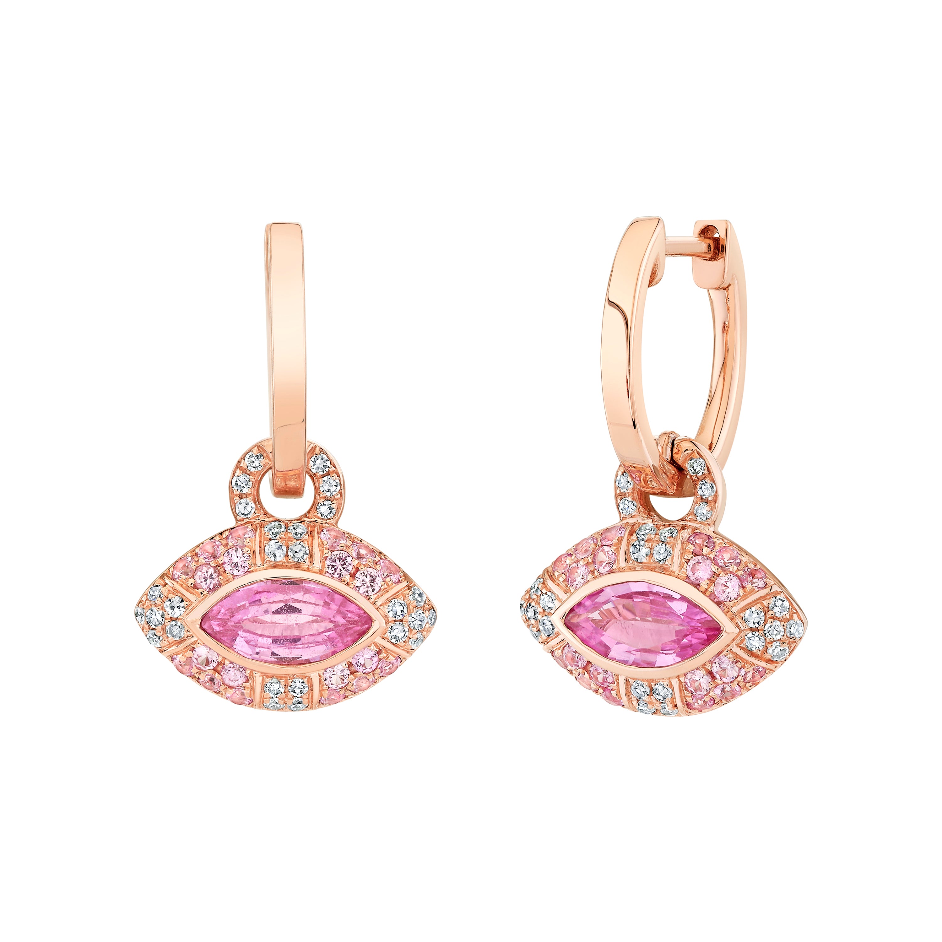 PINK SAPPHIRE & DIAMOND RIVIERA PETITE HUGGIES