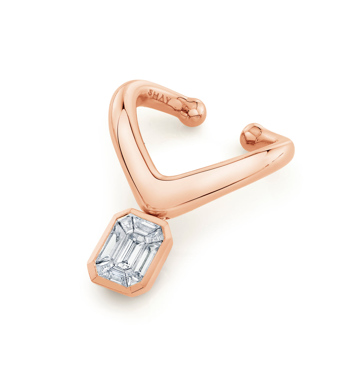 DIAMOND BEZEL ZAR EAR CUFF