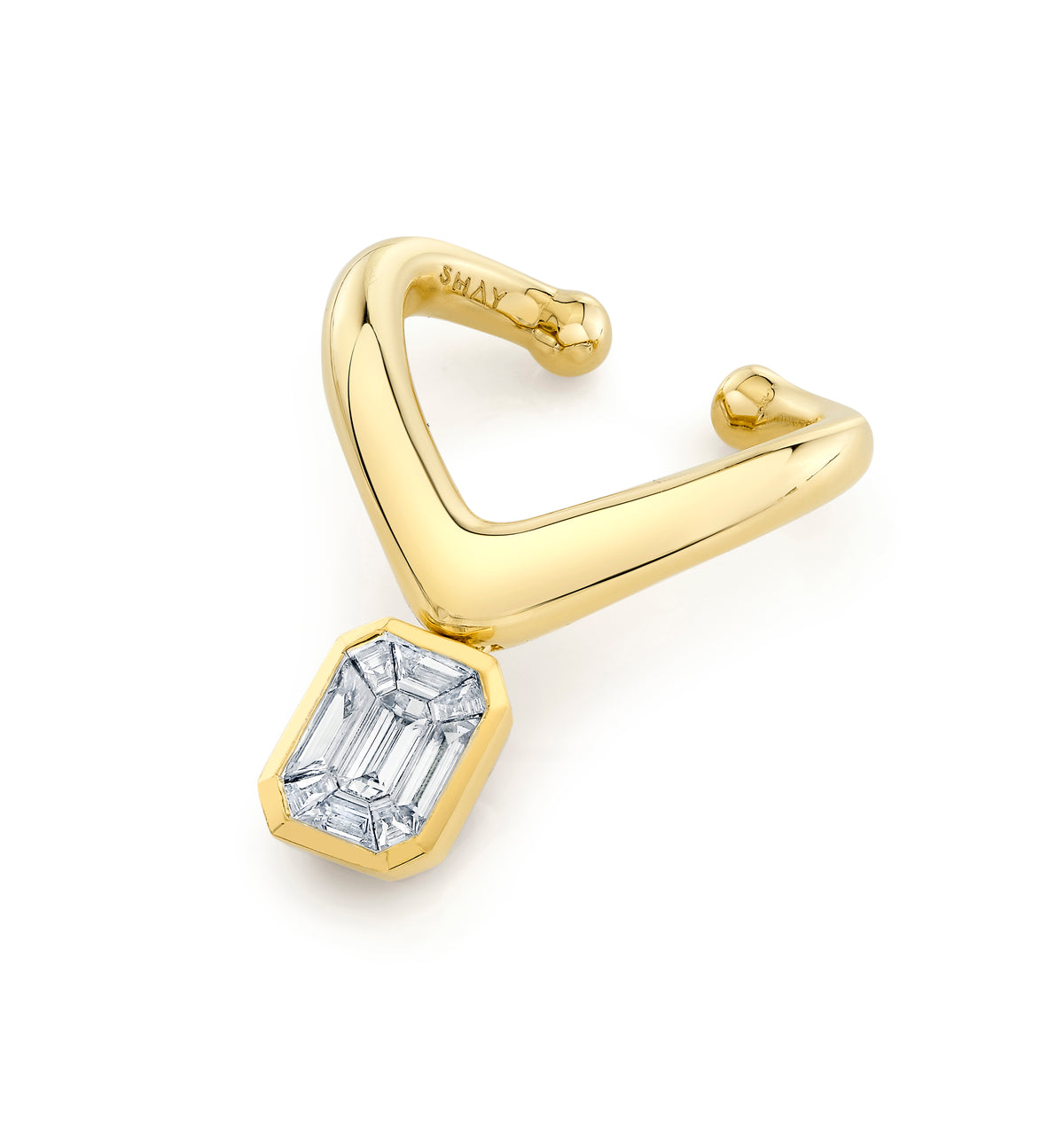 DIAMOND BEZEL ZAR EAR CUFF