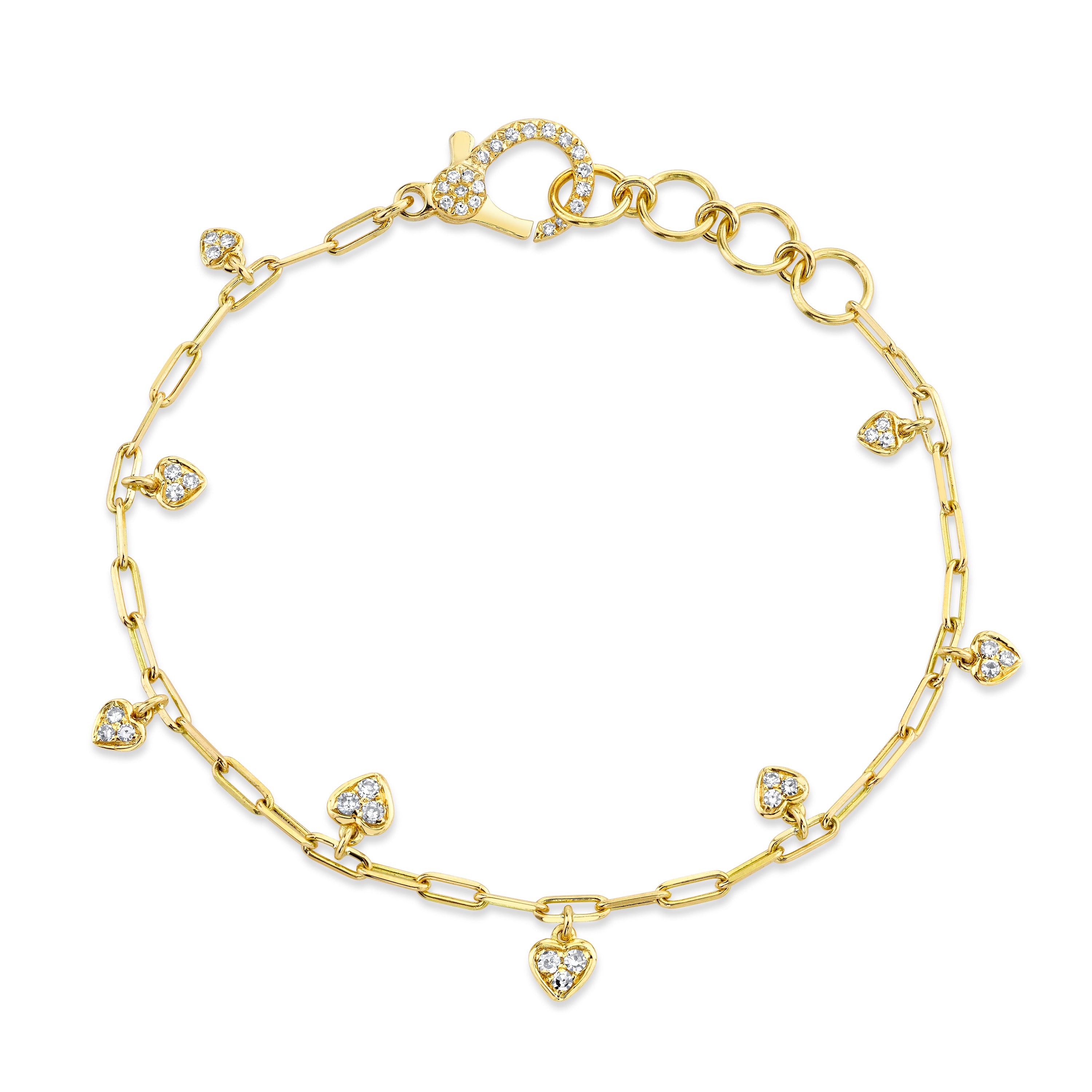 READY TO SHIP MINI ME DIAMOND PAVE BABY HEART DROP BRACELET