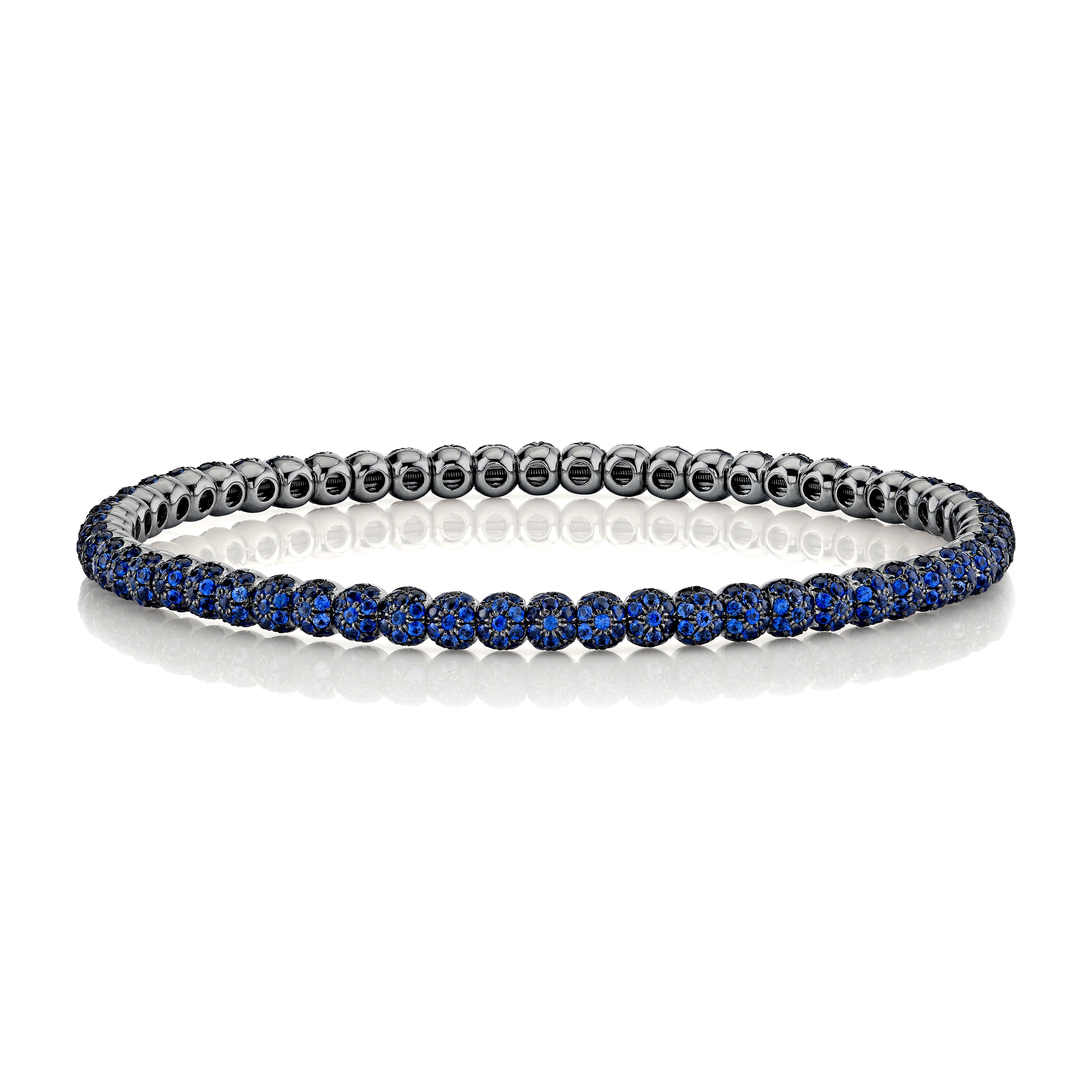 MEN'S BLUE SAPPHIRE PAVE BALL BRACELET