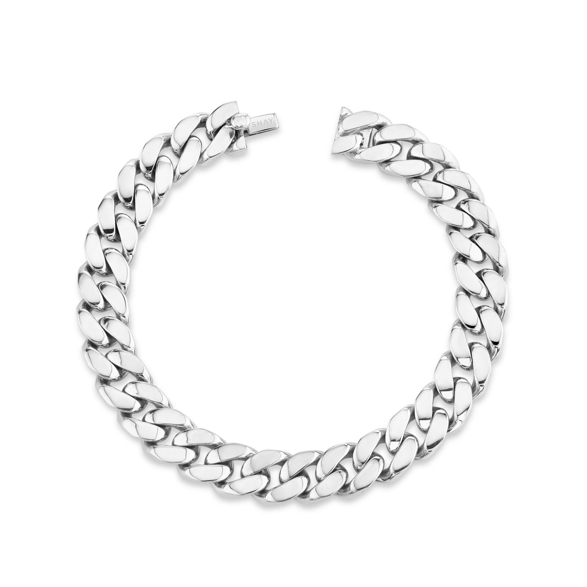 READY TO SHIP MEN'S SOLID GOLD FLAT LINK BRACELET