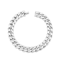 READY TO SHIP MEN'S SOLID GOLD FLAT LINK BRACELET